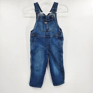 Vintage-Style Classic OshKosh B'gosh Vestbak Blue Denim Overalls Toddlers 4T Y2K
